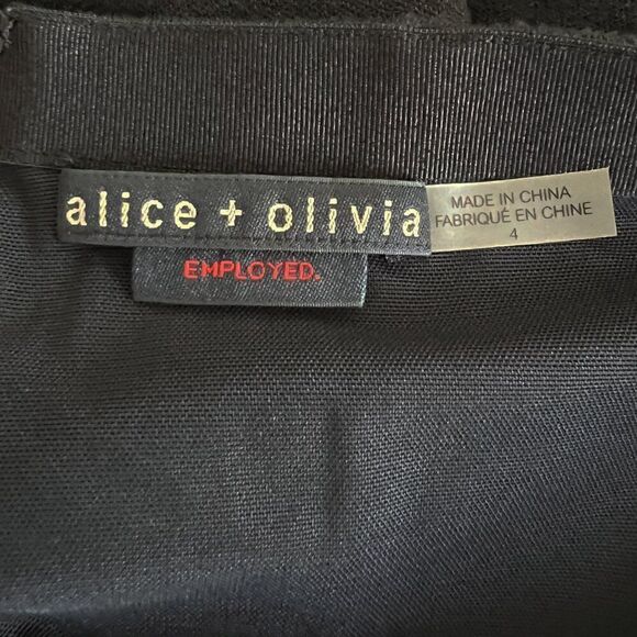 Alice + Olivia Employed Black and White Stretch Knit Pencil Skirt - Picture 7 of 8